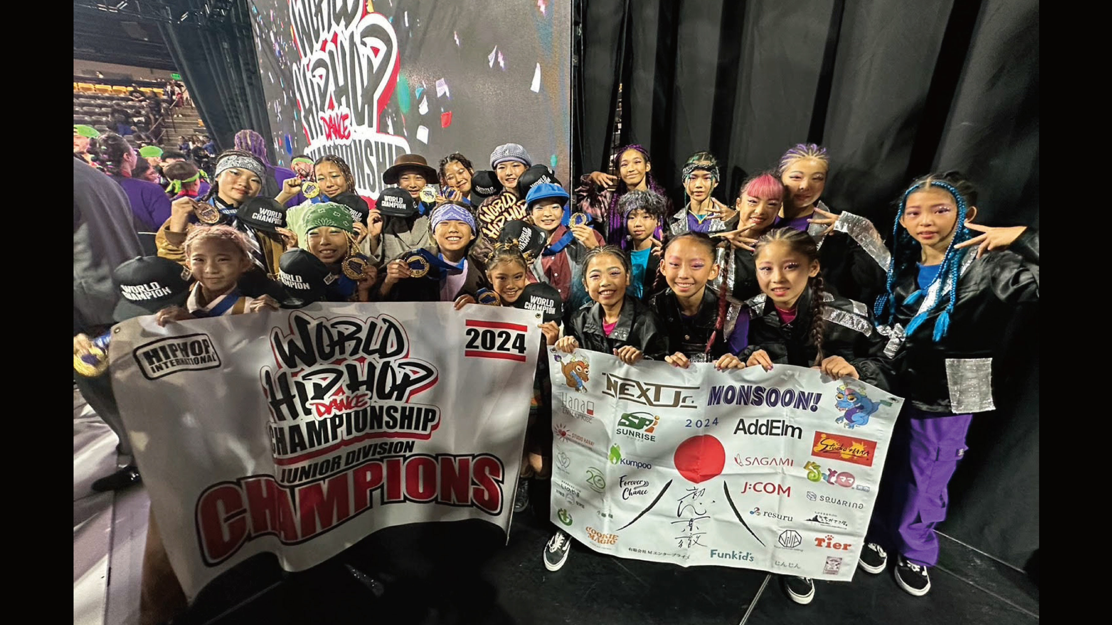 2024年 WORLD HIPHOP CHAMPIONSHIP世界大会に参加した日本代表Team HANA!に製品提供を行いました。